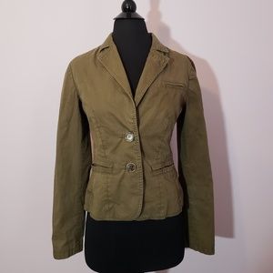 Zara Basic Olive Green Blazer